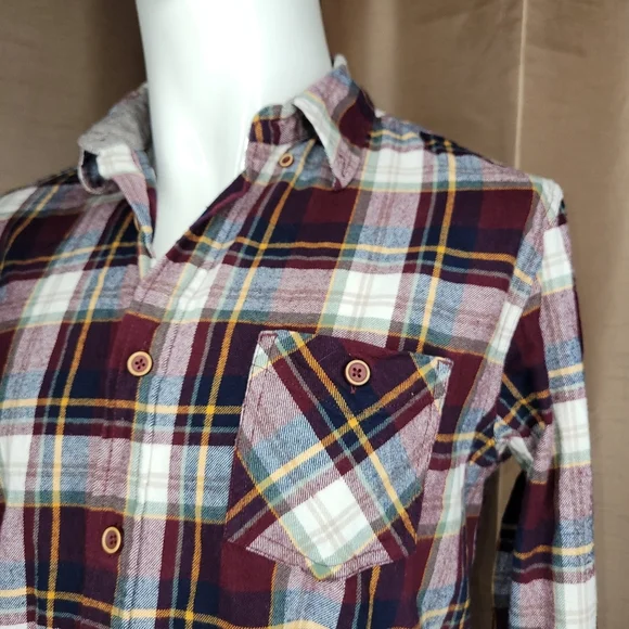 Orginal Weatherproof Vintage Men's Long Sleeve Flannel- Size: Large- Red / White - Picture 2 of 9